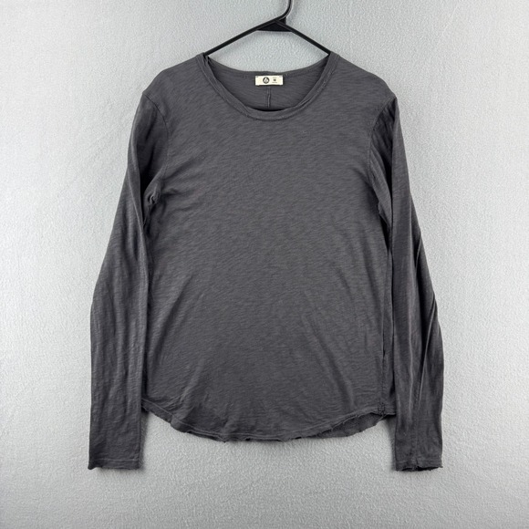American Giant Tops - American Giant Shirt Womens Medium Gray Gauzy Cotton Long Sleeve Crew Tee USA‎